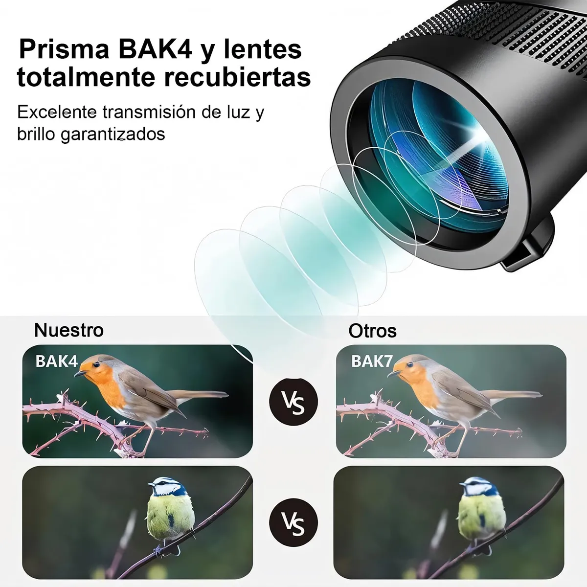 Foto 5 | Telescopio Hd Para Lente De Teléfono Celular Con Trípode Lab.g Negro
