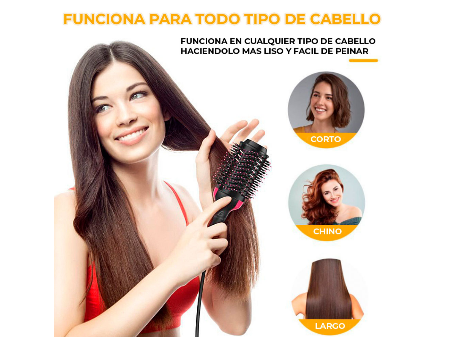Foto 4 pulgar | Cepillo Secador Eléctrico Ele-gate para Cabello Alisador Rizador 3 en 1