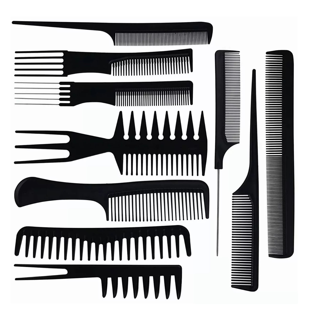 Foto 3 pulgar | Kit Profesionales Peine Estilo y Clip Cocodrilo Peinado color Negro 20 Piezas