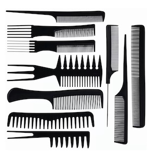 Foto 2 | Kit Profesionales Peine Estilo y Clip Cocodrilo Peinado color Negro 20 Piezas