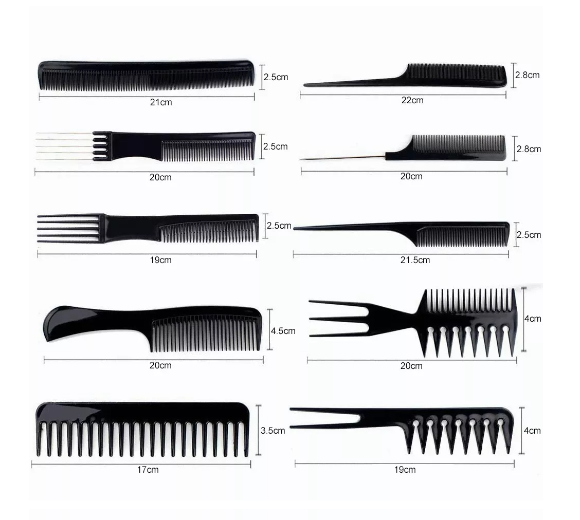 Foto 5 pulgar | Kit Profesionales Peine Estilo y Clip Cocodrilo Peinado color Negro 20 Piezas