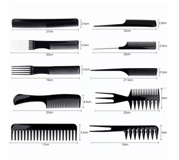 Foto 4 | Kit Profesionales Peine Estilo y Clip Cocodrilo Peinado color Negro 20 Piezas