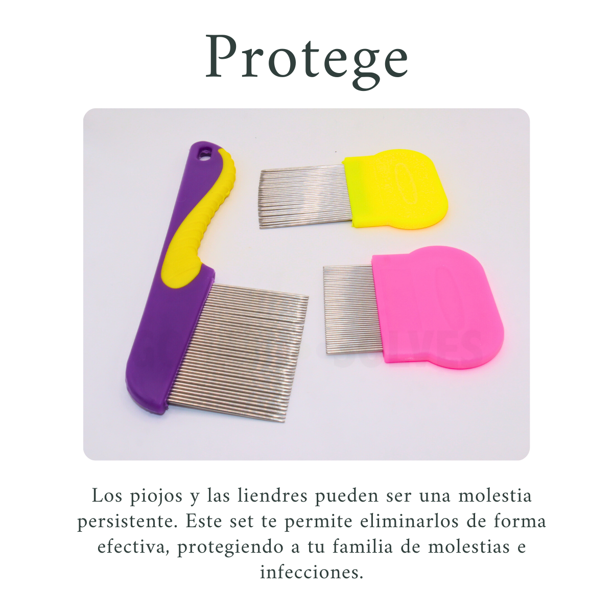 Foto 4 pulgar | Set de 3 Peines para una Eliminación Rápida y Efectiva Contra Piojos y Liendres