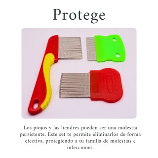 Foto 3 | Set de 3 Peines para una Eliminación Rápida y Efectiva Contra Piojos y Liendres