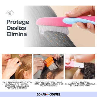 Foto 5 | Set de 3 Peines para una Eliminación Rápida y Efectiva Contra Piojos y Liendres