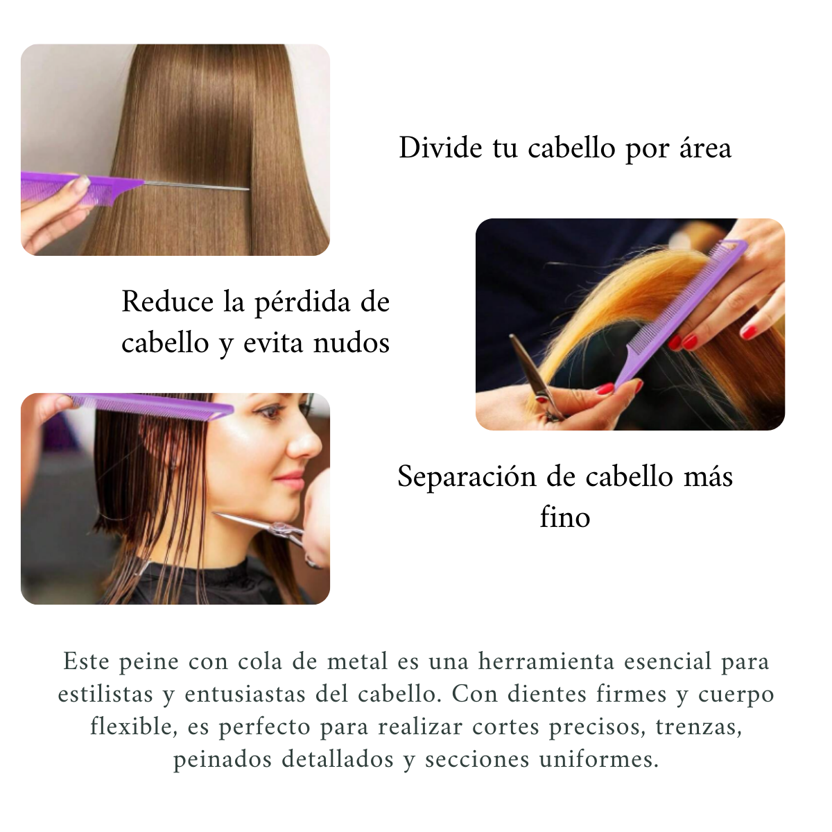 Foto 4 | Peine Rosa para Cabello