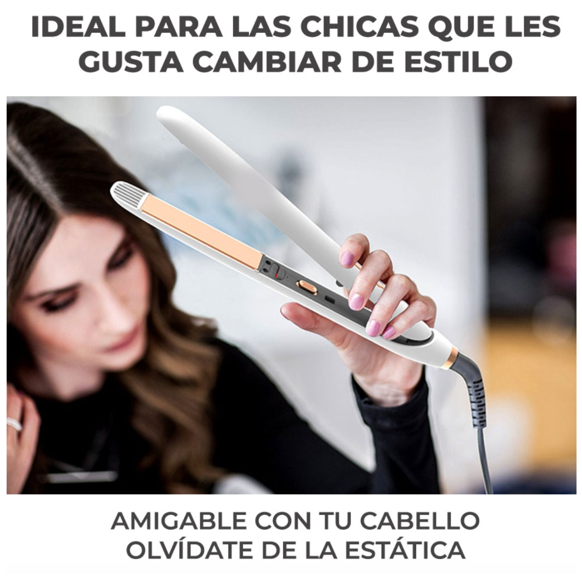 Foto 7 pulgar | Plancha Para Cabello 2 En 1 Alisadora Y Rizadora