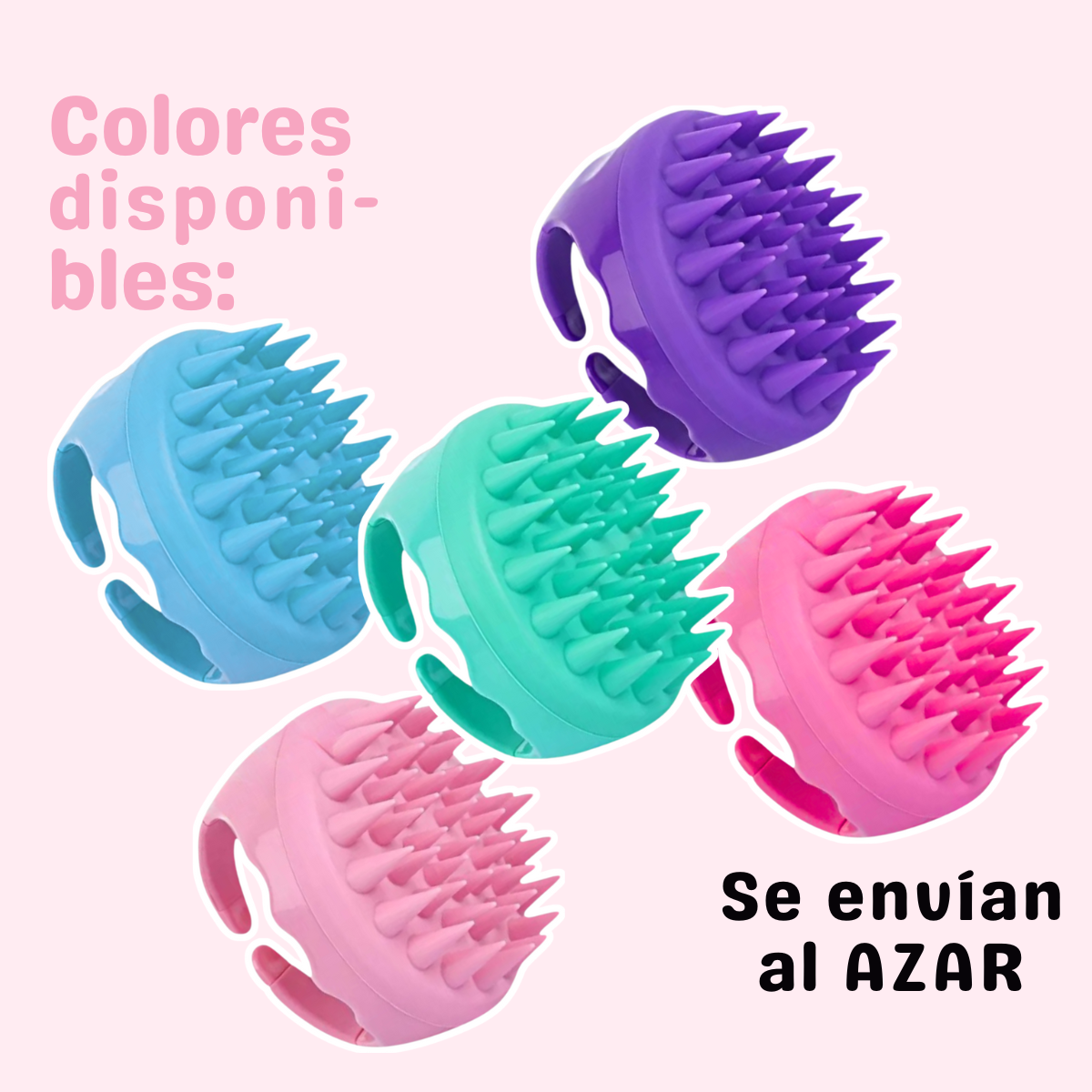 Foto 2 | Trio Cepillo Silicona Masajeador Cuero Cabelludo Limpieza Cabello