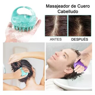 Foto 3 | Trio Cepillo Silicona Masajeador Cuero Cabelludo Limpieza Cabello