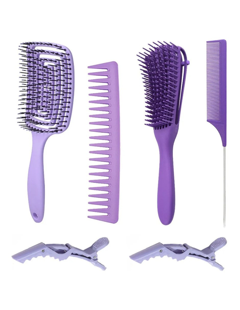 Foto 3 pulgar | Peines para Cabello Rizado 6 Piezas + Termo Güish