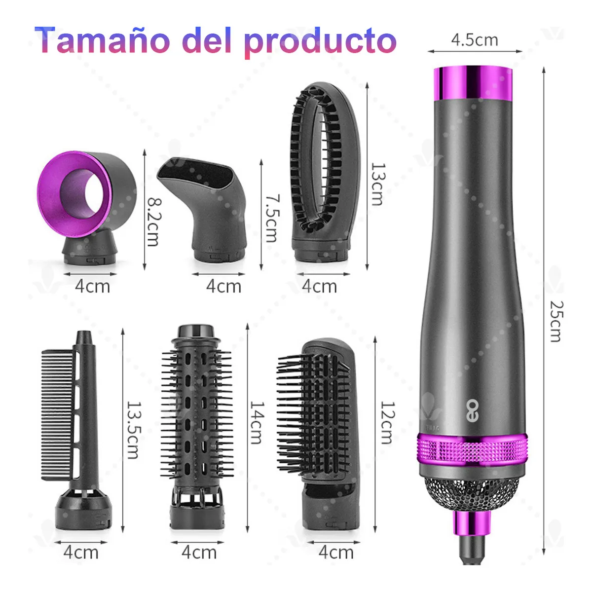 Foto 3 pulgar | Cepillo Secador De Pelo Potencia Nominal 1000 W 6en 1 Eo Safe Imports Esi-19267 Multicolor