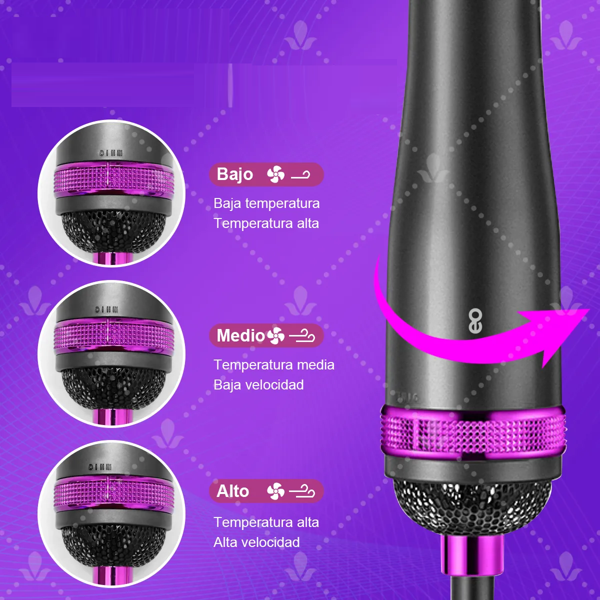 Foto 4 pulgar | Cepillo Secador De Pelo Potencia Nominal 1000 W 6en 1 Eo Safe Imports Esi-19267 Multicolor