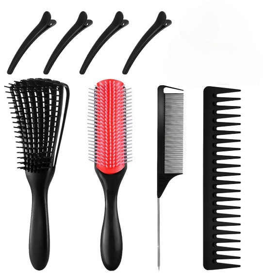 Xtellar Set Lujo De Cepillos Y Peines - Kit De Cuidado Capilar Para Cabello Rizado $549