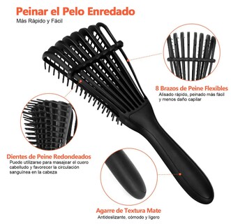 Foto 4 | Xtellar Set Lujo De Cepillos Y Peines - Kit De Cuidado Capilar Para Cabello Rizado