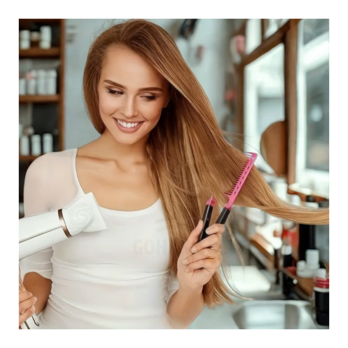 Foto 4 pulgar | Peine Alaciado Para Planchar Cabello Tenaza Estilista Alaciado Efecto Salon De Belleza  Barberia