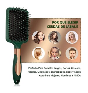 Foto 2 | Herramientas De Peluquería Peine Redondo 4 Unidades Verde Con Negro