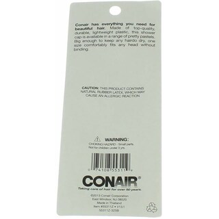 Foto 3 | Gorro De Ducha Conair Regular De Plástico De 18 Cm De Diámetro (paquete De 3) - Venta Internacional.