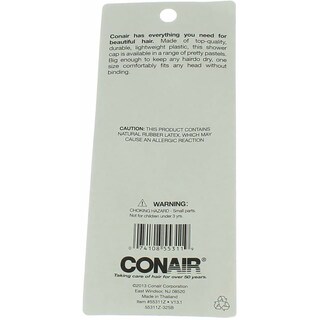 Foto 5 | Gorro De Ducha Conair Regular De Plástico De 18 Cm De Diámetro (paquete De 3) - Venta Internacional.