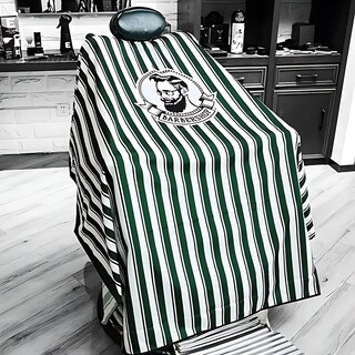 Foto 6 | Capa Para Barberia Mandil Ecomlab Estilista Barbero Corte(verde Rayas)