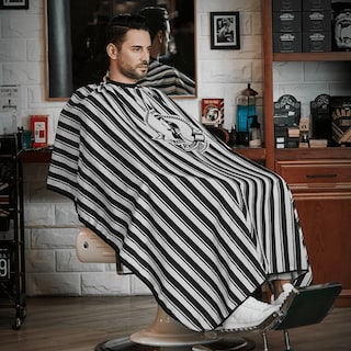 Foto 3 | Capa Para Barberia Mandil Ecomlab Estilista Barbero Corte (negro Rayas)