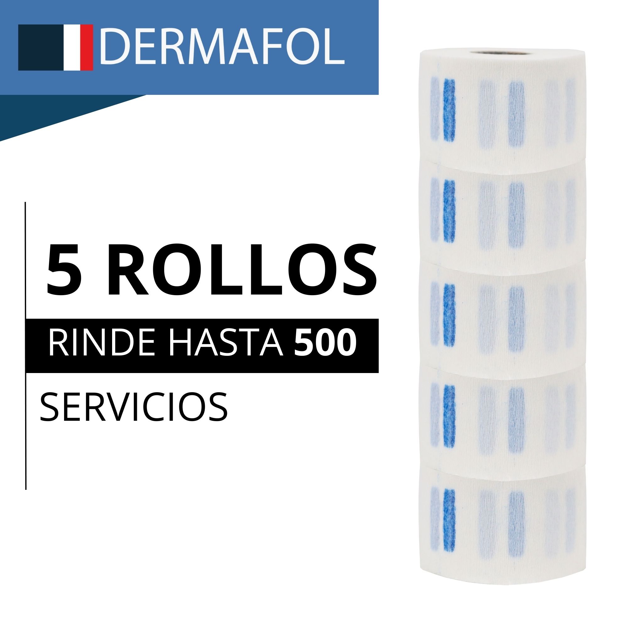 Foto 2 | Tiras para Capa de Peluquería EcomLab Blancas 500 Tiras