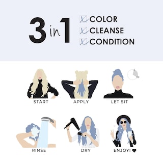 Foto 3 | Tinte Para El Cabello Keracolor Clenditioner Silver Blue 355 Ml, Libre De Crueldad Animal - Venta Internacional.