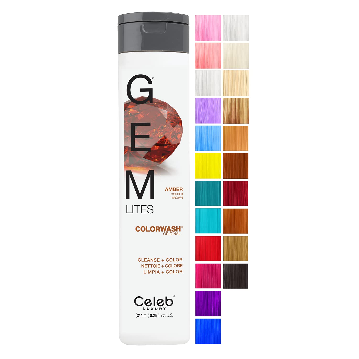Foto 1 | Champú Depositante De Tintes Para El Cabello Celeb Luxury Gem Lites Amber - Venta Internacional.
