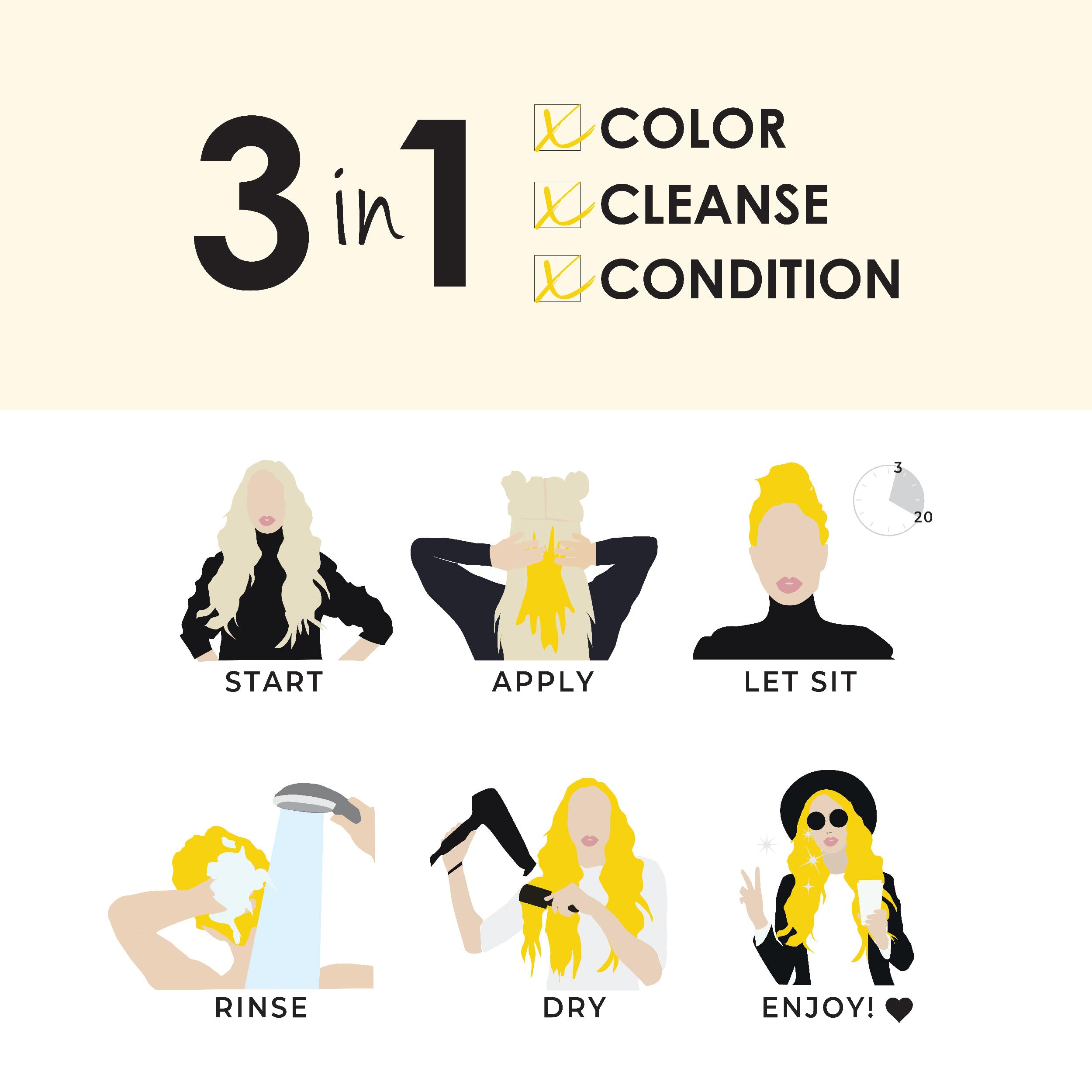 Foto 4 pulgar | Tinte Para El Cabello Keracolor Clenditioner Lemon 350 Ml Semipermanente - Venta Internacional.