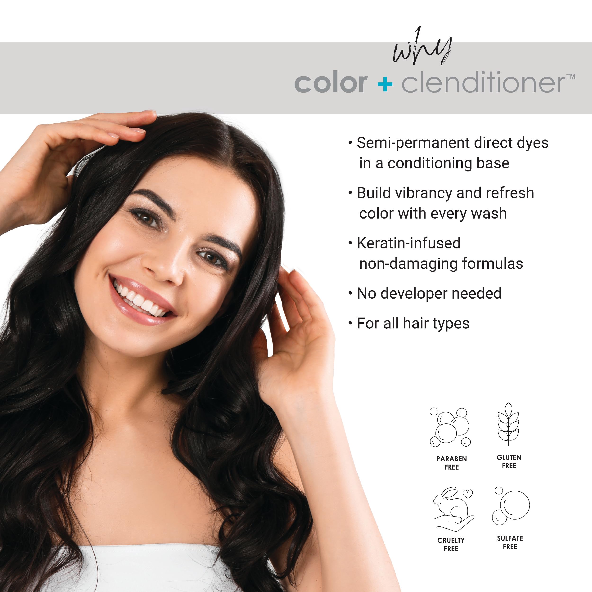 Foto 3 pulgar | Tinte Para El Cabello Keracolor Clenditioner Onyx Semi Permanent 1l - Venta Internacional.