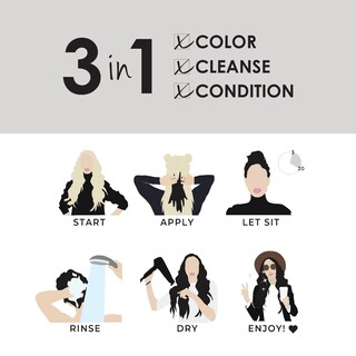 Foto 3 | Tinte Para El Cabello Keracolor Clenditioner Onyx Semi Permanent 1l - Venta Internacional.