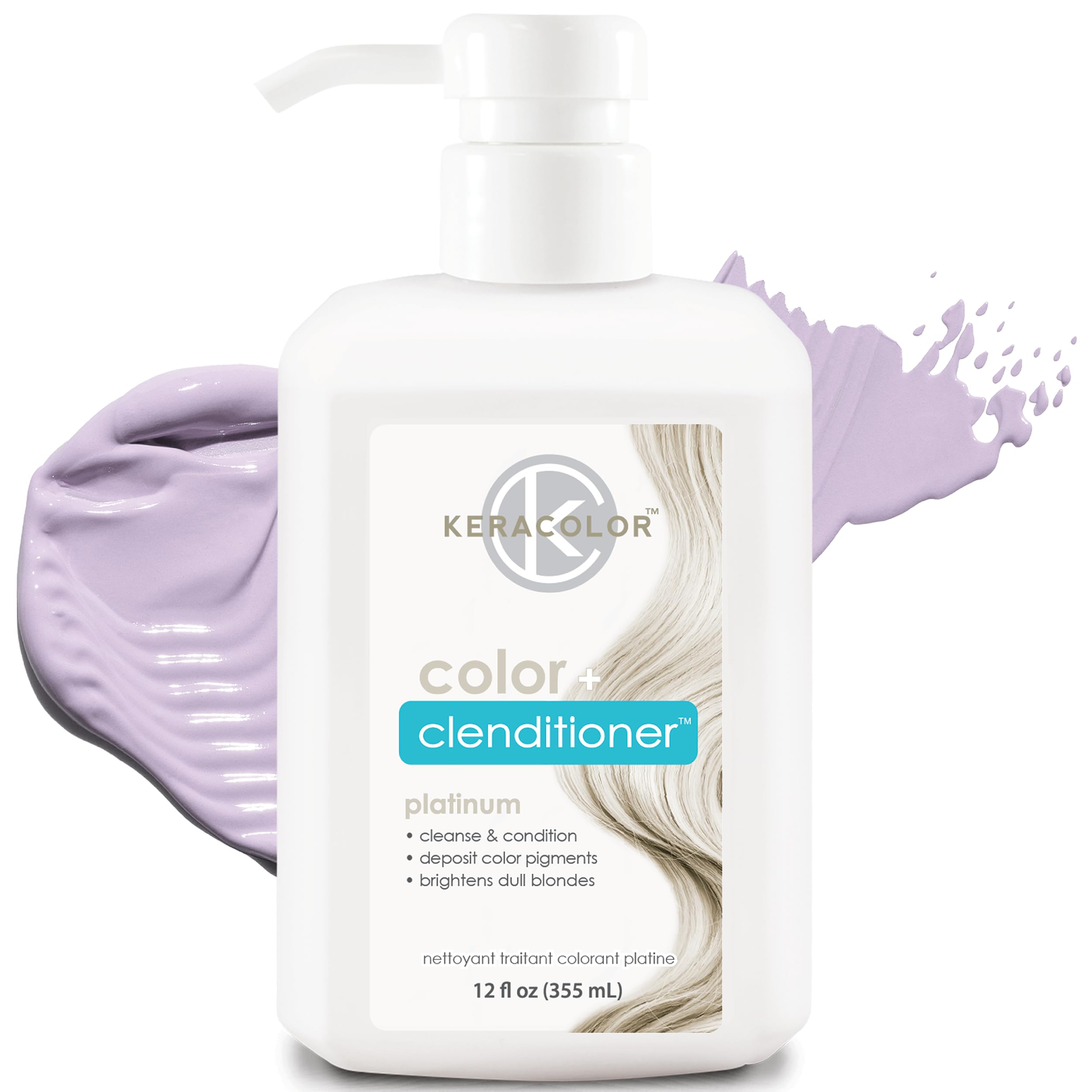Foto 1 | Tinte Para El Cabello Keracolor Clenditioner Platium Semi Permanent 355 Ml - Venta Internacional.