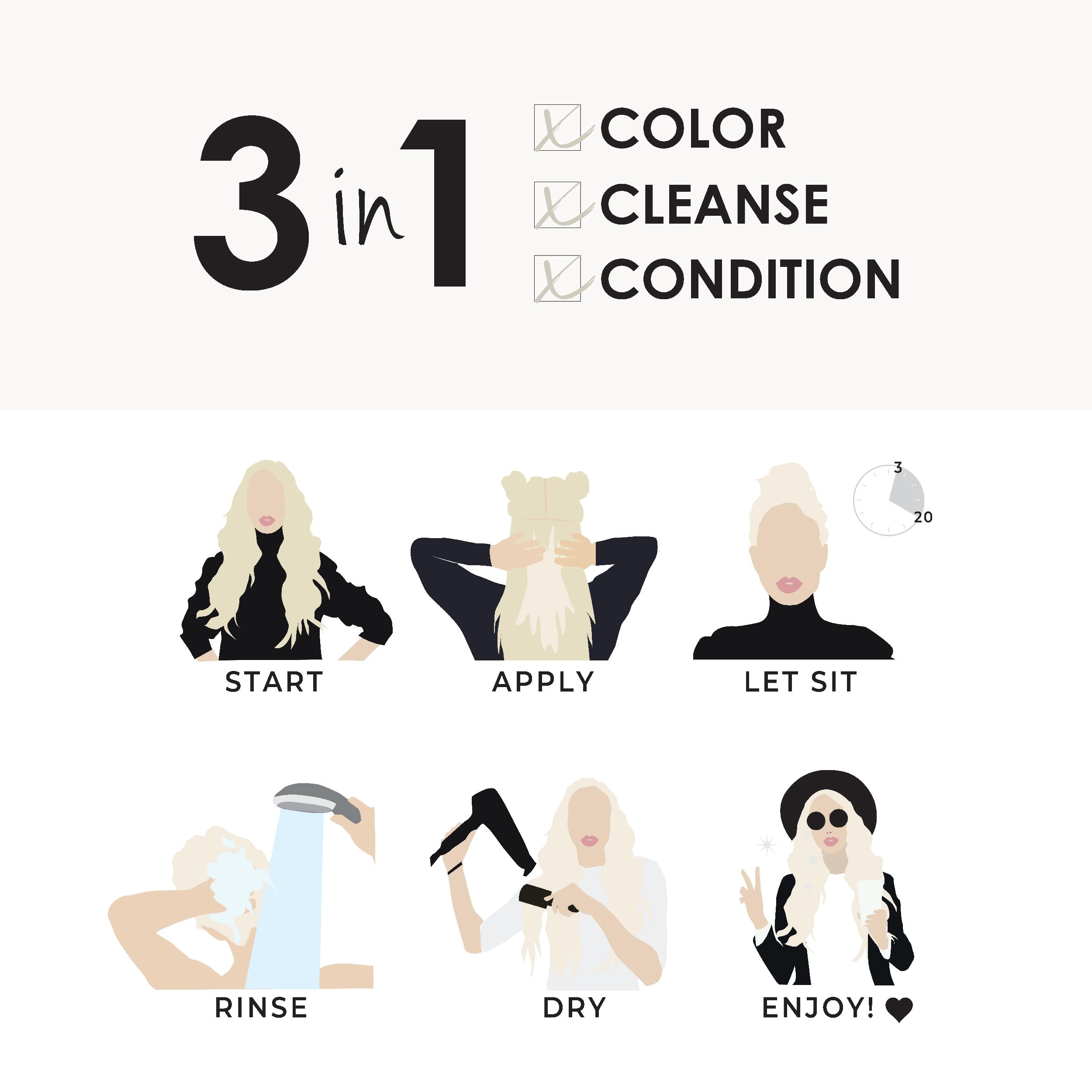 Foto 3 | Tinte Para El Cabello Keracolor Clenditioner Platium Semi Permanent 355 Ml - Venta Internacional.