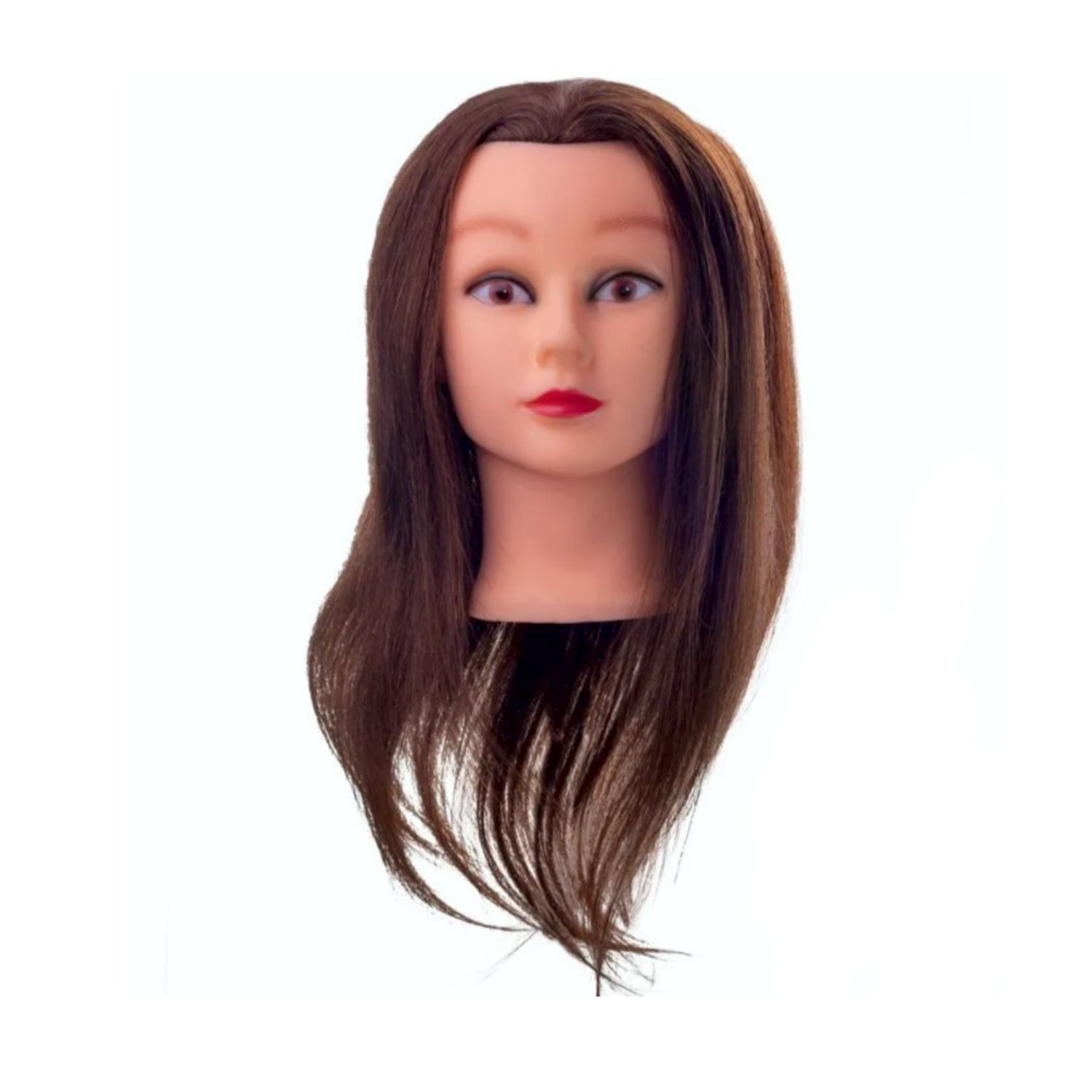 Foto 1 | Cabezote 01 Maniquí color Castaño Letmex de  Cabello Natural Castaño de Pulgadas 18