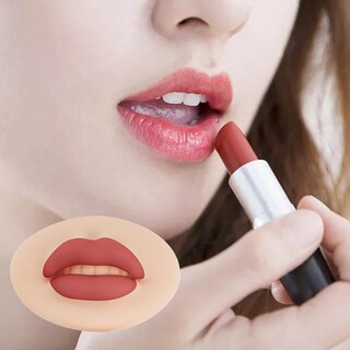 Foto 3 | Piel De Práctica De Silicona Para Maquillaje Permanente Con Modelo De Labios En 3d - Venta Internacional.