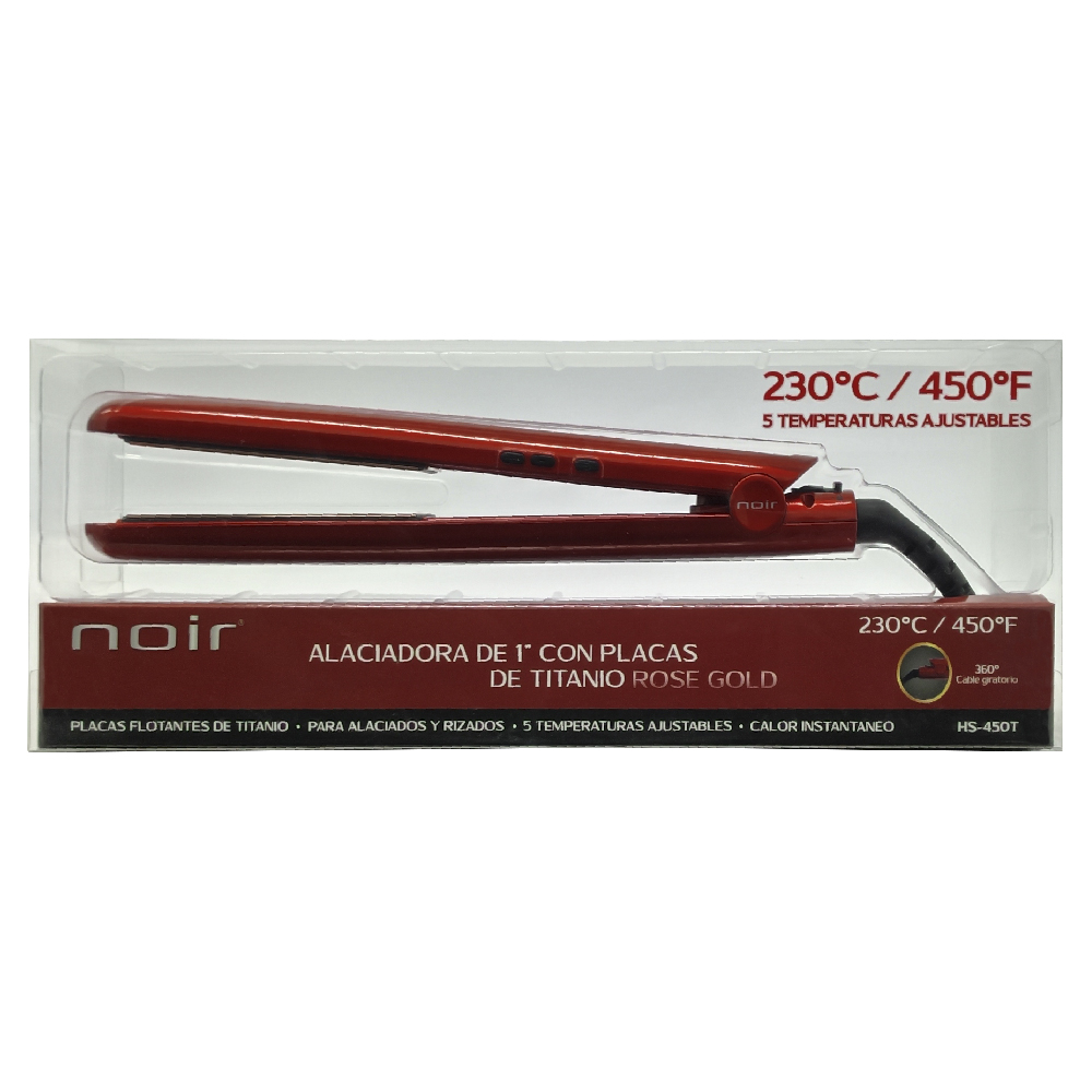 Foto 3 pulgar | Alaciadora De Cabello Noir Hs-450t Roja