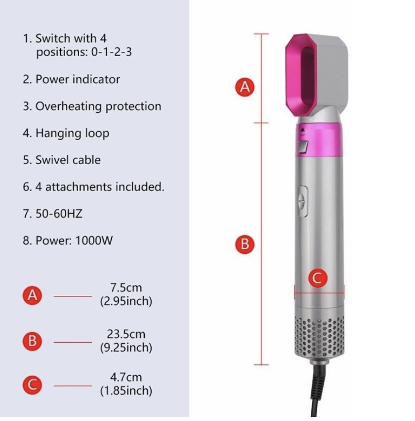 Foto 4 pulgar | Cepillo Secador de Pelo 5 en 1 Funbu