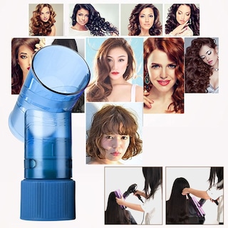 Foto 2 | Funda Mágica Para Secar El Cabello Difusor Para Peluquería Color Azul - Venta Internacional.