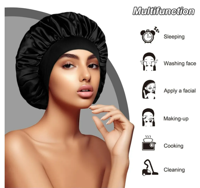 Foto 4 pulgar | Xtellar 6pz Elegantes Gorros De Satén Para Dormir Y Cuidado Óptimo Del Cabello