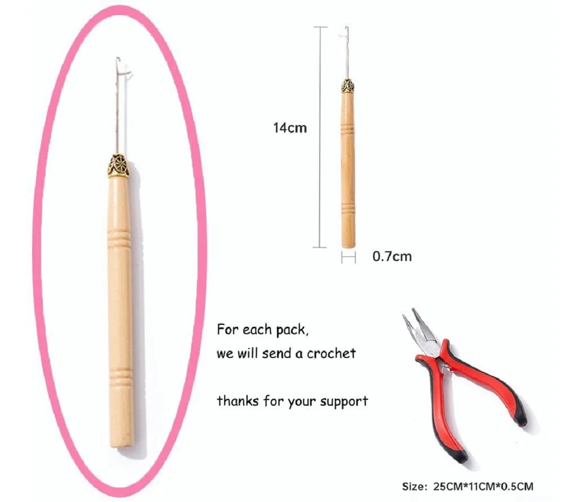 Foto 4 pulgar | Kit de Extensión de Cabello Malubero Multicolor de 120 cm Cuentas y Pinza