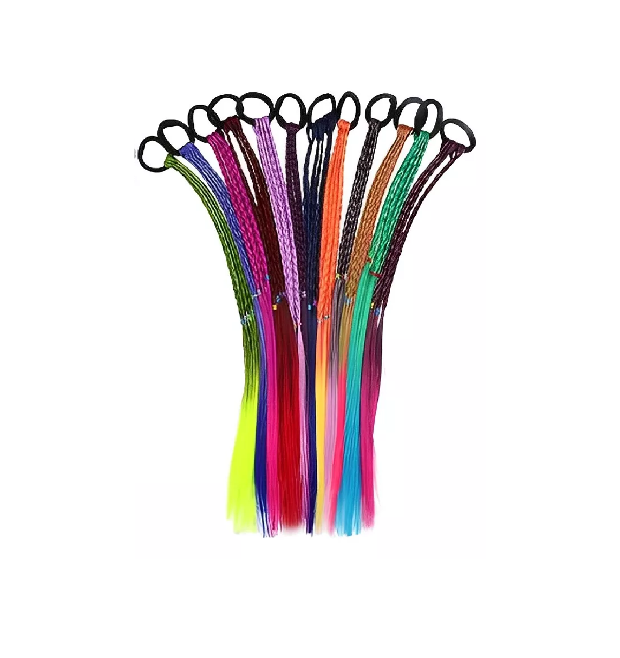 Foto 2 pulgar | Trenzas De Colores Extensiones Cabello Bandas Niñas Fiesta