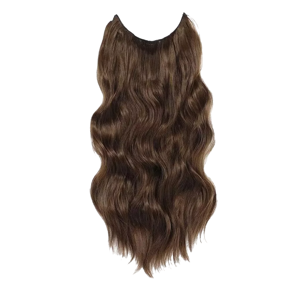 Foto 2 pulgar | Extensiones De Cabello Cortinas Kanekalon Grapas Marrón Oscuro
