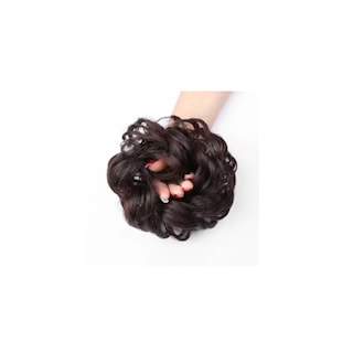 Foto 2 | Extensión De Cabello Moño Chongo Postizo Grande 2 Piezas Marrón Oscuro