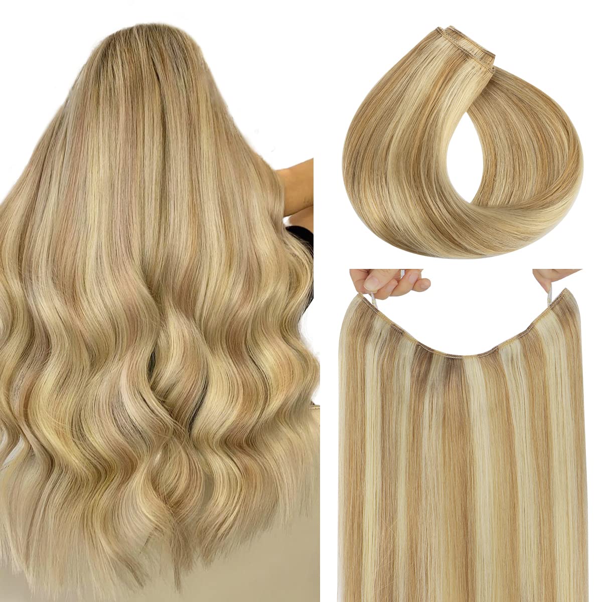 Foto 2 pulgar | Extensiones de Cabello con Alambre Hotbanana 20 Pulgadas 110 G Rubio Claro - Venta Internacional
