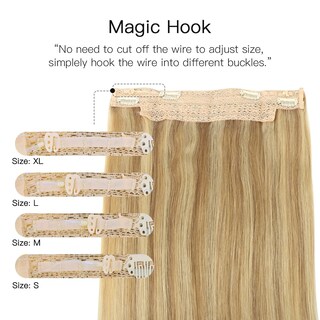 Foto 3 | Extensiones de Cabello con Alambre Hotbanana 20 Pulgadas 110 G Rubio Claro - Venta Internacional