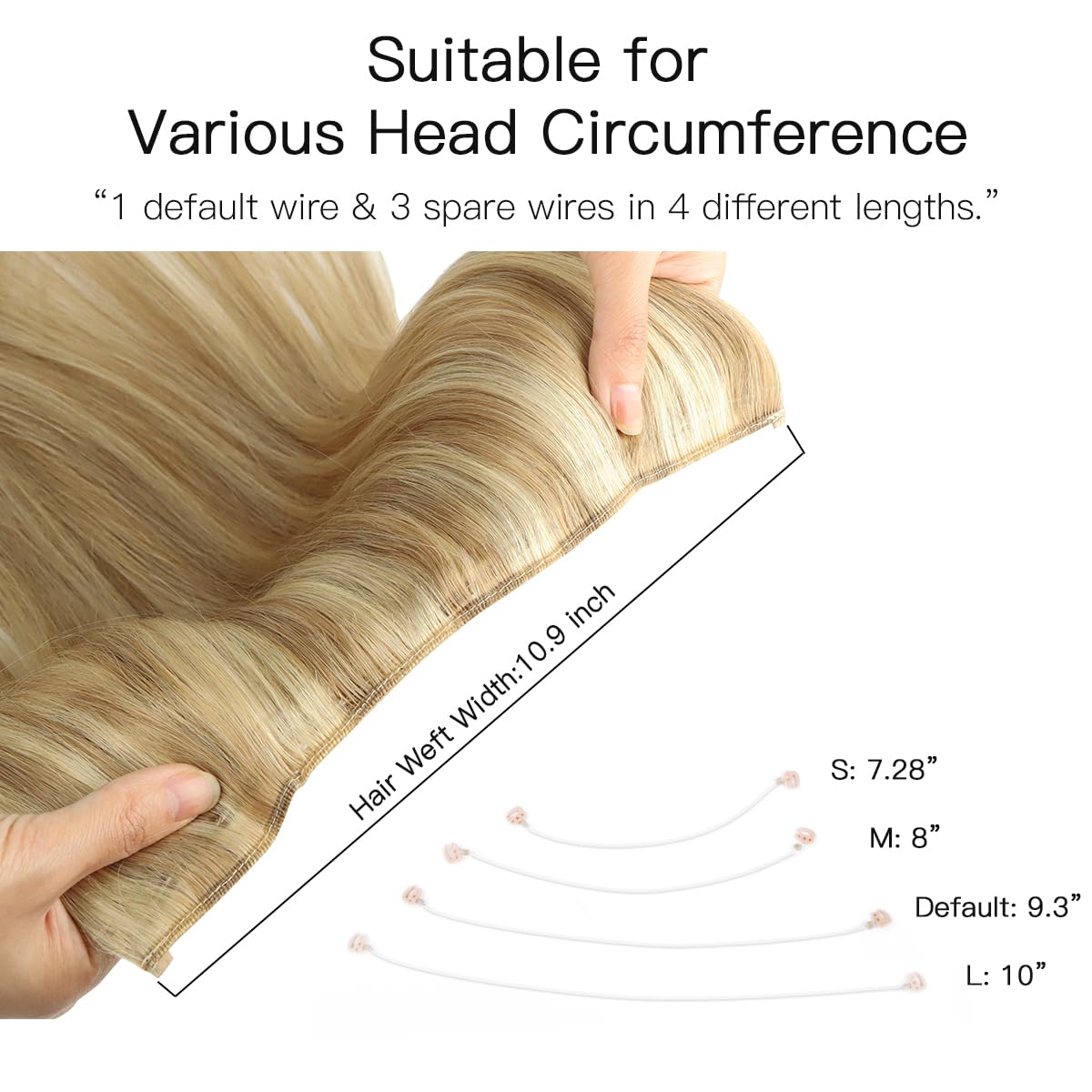 Foto 5 pulgar | Extensiones de Cabello con Alambre Hotbanana 20 Pulgadas 110 G Rubio Claro - Venta Internacional