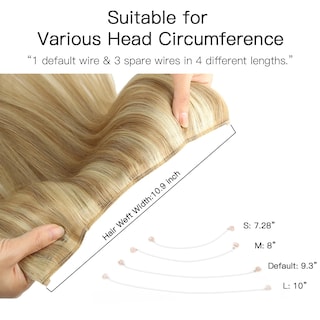 Foto 4 | Extensiones de Cabello con Alambre Hotbanana 20 Pulgadas 110 G Rubio Claro - Venta Internacional
