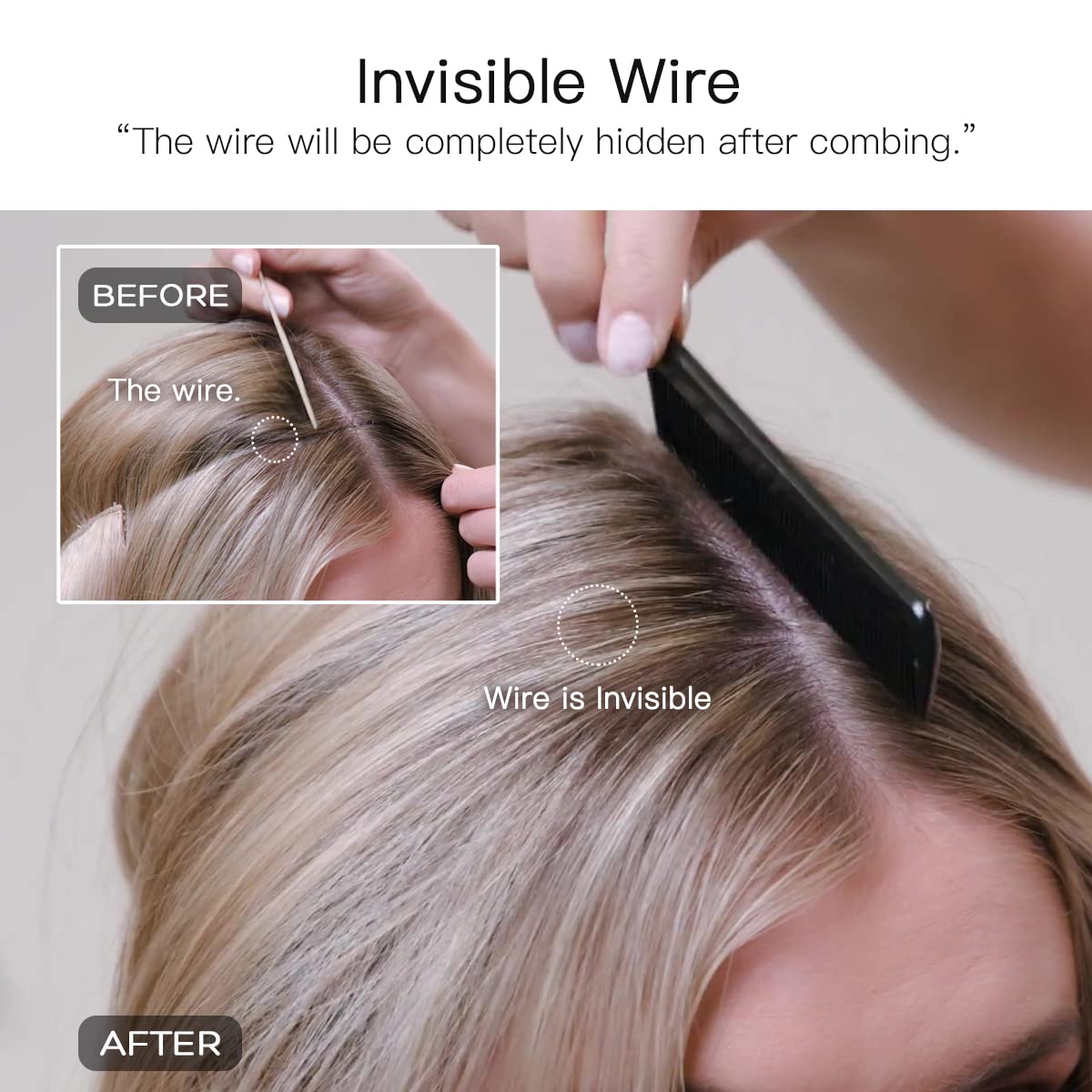 Foto 6 | Extensiones de Cabello con Alambre Hotbanana 20 Pulgadas 110 G Rubio Claro - Venta Internacional