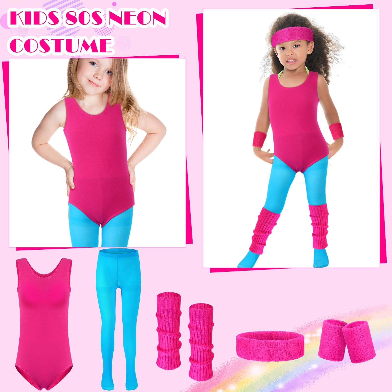Foto 3 pulgar | Disfraz Giegxin Kids De Entrenamiento Para Halloween De Los 80 Con Accesorios - Venta Internacional.