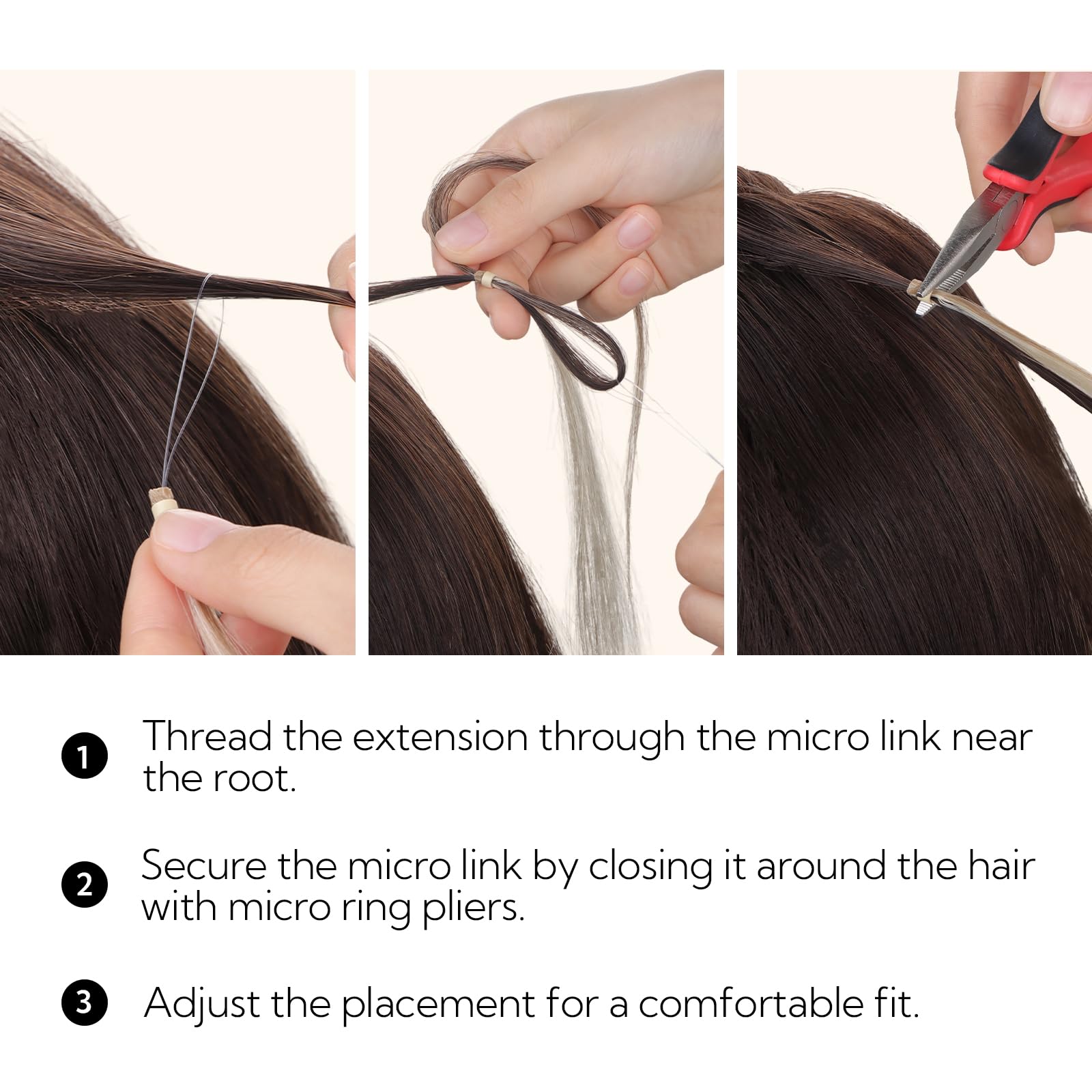 Foto 6 pulgar | Extensiones De Cabello Con Microanillos Hotbanana, 20 Pulgadas, 50 G, Rubio Claro - Venta Internacional.