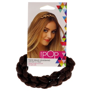 Foto 1 | Diadema Con Trenzas Gruesas, Pelo Castaño Pop R10, 1 Unidad - Venta Internacional.